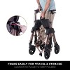 Signature Life Elite Travel Rollator, Heavy Duty Bariatric 4-Wheel Folding Walker with Seat, Champagne Gold - 3 of 4