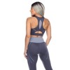 Women's Cut Out Back Mesh Sports Bra - White Mark - 3 of 4
