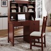 Wood Desk and Upholstered Chair Set with Drawers for Bedroom Study – 40"L Space-Saving –Cuddlewood - 3 of 4