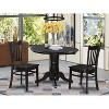 Kitchen Table Set 5 Piece - Round Dining Table with Chairs - Modern Bistro Style Furniture - 2 of 4