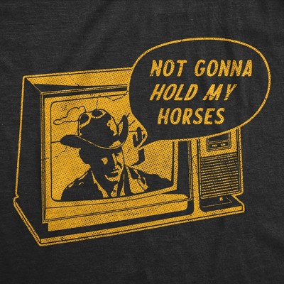Мужские футболки Crazy Dog T-Shirts, Inc. Mens Funny T Shirts Not Gonna Hold My Horses Sarcastic Western Graphic Novelty Tee for Men - Crazy Dog Men's T Shirt With Sarcastic Sayings Black XXL — фото 2
