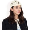 Anna-Kaci Women's Handmade Crochet Lace Cap with Floral Appliques and Elegant Vintage-Inspired Design - 3 of 4