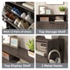 ALEXOUN Farmhouse Shoe Cabinet with 2 Flip Drawers, Freestanding Narrow Shoe Rack Cabinet with Hooks for Entryway,Foyer,Hallway,Brown - 4 of 4