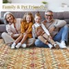Area Rug Washable Rug, Modern Floral Area Rug Indoor, Non Slip Living Room Rug, Low Pile Foldable Thin Rug for Dining Room Home Office Dorm - 4 of 4