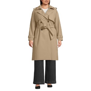 Lands' End Women's Squall Waterproof Modern Trench Coat - 1 of 4