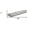 HomeRoots 27" Gray and Black Wood and Metal Serving Tray With Handles - 3 of 4