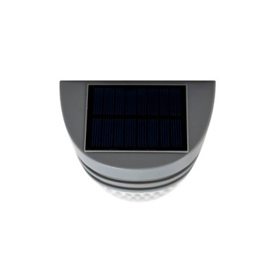 Dappled-Pebble Gray Solar Powered LED Deck Light Pack, 4 Pack