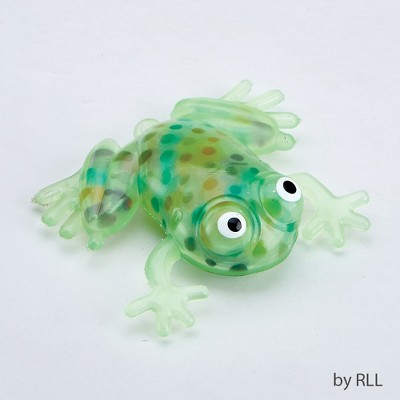 Rite Lite 3" Passover Colored Gel Beads Squish Frog - Green