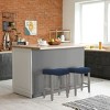 WestinTrends 24" Upholstered Saddle Seat Counter Stool (Set of 2) - 2 of 4