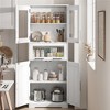 Tall Bathroom Cabinet Freestanding Linen Storage Cabinet with Doors and Adjustable Shelves 67"H Kitchen Pantry Cabinet for Living Room - 3 of 4
