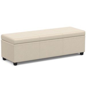 Sapphtopaz Modern Ottoman with Storage Upholstered End of Bed Bench with Stitching Detail Rectangle Storage Bench for Living Room - 1 of 4