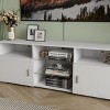 NicBex TV Stands for 50 inch TV, Entertainment Center with 2 Open Shelves and Led Lights,TV Console for Living Room, Bedroom, Home,White - 4 of 4