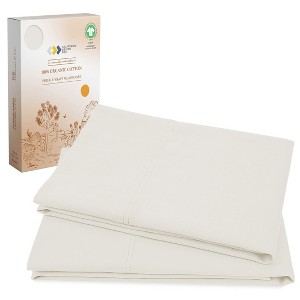 100% Organic Cotton Pillowcase Set, Percale- California Design Den - 1 of 4