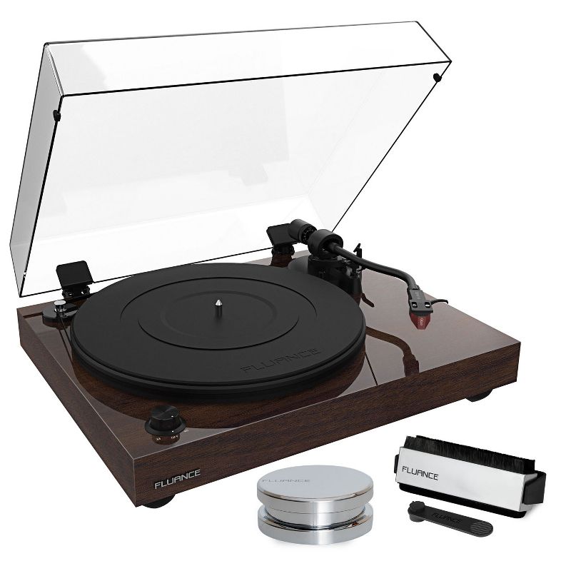 Fluance RT83 Reference Vinyl Turntable Record Player with Record Weight and Vinyl Cleaning Kit, 1 of 10