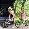 Kumasinova 20" Folding Bike,6-Speed Steel Frame Commuter with Basket,Phone Holder,Fenders,Dual V-Brake Portable Bicycle for for Men & Women - 2 of 4