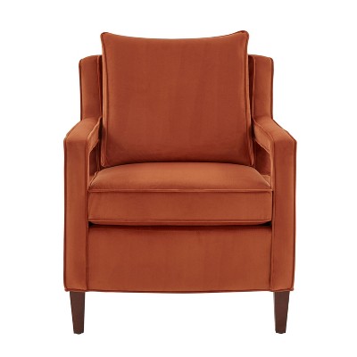 Okak Velve Accent Chair with Comfy Upholstery Removable cushion and Solid Wood Legs Elegant Reading Armchair for Living Room Waiting Room, Light Blue