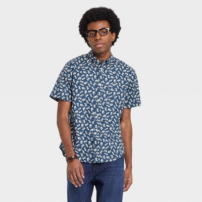 men's shirt with fish pattern