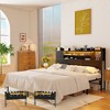 Aheaplus Storage Headboard with Led Lights & Charging Station - 2 of 4