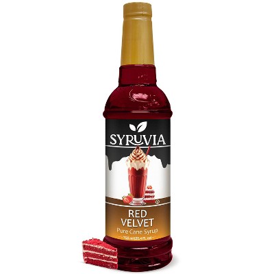 Syruvia Red Velvet Syrup - 25.4 fl oz. Premium Flavoring Syrup For Coffee