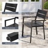 Pellebant 2pc Outdoor Modern Dining Chairs Aluminum Stackable - 4 of 4