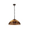 Chloe Lighting Serenity Victorian Tiffany-Style Blackish Bronze 2 Light Hanging Pendant 18" Wide - 3 of 4