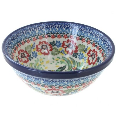 Blue Rose Polish Pottery Hummingbird Cereal/Soup Bowl