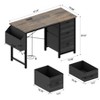 47 Inch Computer Desk with Fabric Drawers, Reversible Writing Table Workstation, Work Desk Game Table with Metal Frame for Home Office - 3 of 4