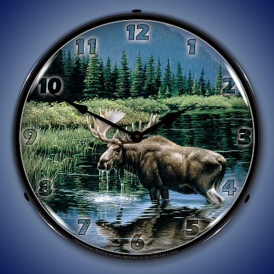 Collectable Sign & Clock | Northern Solitude LED Wall Clock Retro/Vintage, Lighted