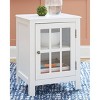 Opelton Accent Cabinet White - Signature Design by Ashley: Transitional Style, Tempered Glass Door, Adjustable Shelf - 2 of 4