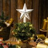 Aoibox Mini Christmas Tree Topper Retro Metal Star 6 x 4 Inch for Desktop or 2 3 4 Foot Trees Rustic Farmhouse Holiday Decor 1 Piece - 3 of 4