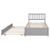 Contemporary Wooden Single-Size Platform Bed with 2 Drawers in Whitewashed Color - 3 of 4