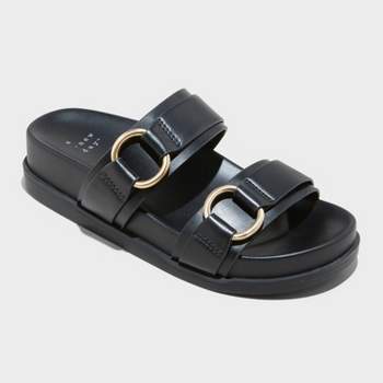 Women's Marcy Two-band Buckle Footbed Sandals - A New Day™
