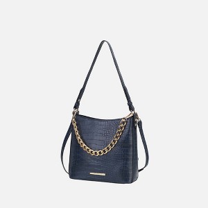 MKF Collection Bizzy Faux Crocodile-Embossed Vegan Leather Women’s Shoulder Bag by Mia K - 1 of 4