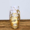 Slickblue Gold Gilded Glass Vase, Smooth Oval Shape, Coffee Table Decor, Bullet Style, Clear Gold, Color & Size Options - 4 of 4