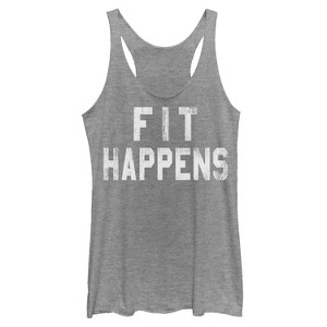 Women's CHIN UP Fit Happens Racerback Tank Top - 1 of 3