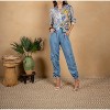 Women's Voile Mix Print Button Front Shirt - PAPARAZZI M - 3 of 4