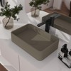 CASAINC 20 Inch Rectangular Concrete Vessel Sink with Drainer, Taupe Clay - 3 of 4