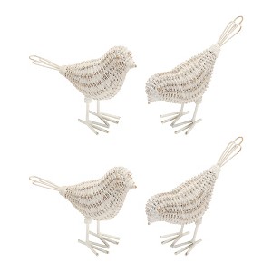 Melrose Wicker Design Bird Figurine (Set of 4) - 1 of 4