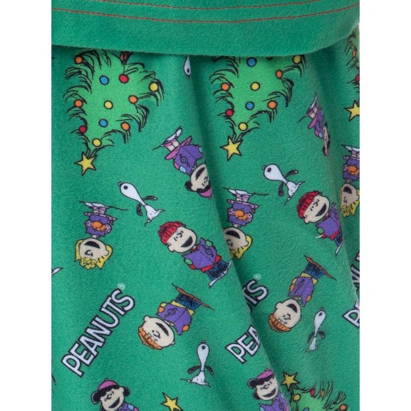 Peanuts Boys' Christmas Holiday Season Sing Along Sleep Pajama Set Green, 3 of 5