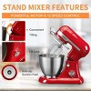 SEVOBAL Stand Mixers Electric Food Mixer with 4.8QT 12 Speeds Dough Hook Whisk Beater for Baking and Cooking, Red, 9.45"*15.35"*14.17" - 3 of 4