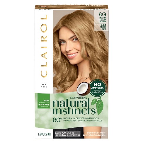 Clairol Natural Instincts Non Permanent Hair Color 8g Medium Golden Blonde Sunflower 1 Kit