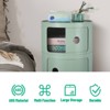 Haitral 3 Drawer Barrel Nightstand Green - 4 of 4