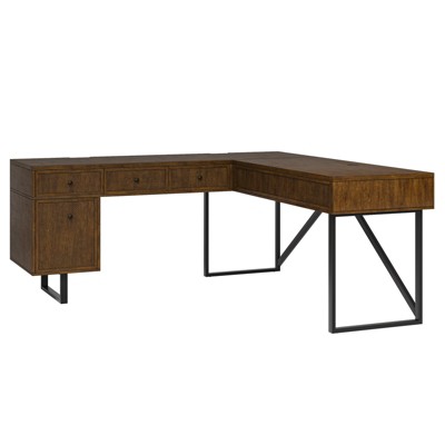 Cyill L shape lift top office desk | ARTFUL LIVING DESIGN