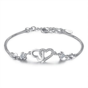 Hollywood Sensation I Love You Bracelet with Cubic Zirconia - 1 of 2