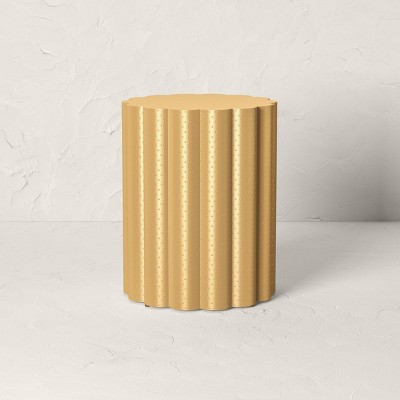 Metal Scalloped Accent Table Brass Finish - Opalhouse™ designed with Jungalow™