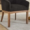 GDFStudio Morlyth Mid-Century Modern Rubberwood Upholstered Dining Chair with Curved Back - 4 of 4