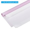 Unique Bargains Decorative DIY Craft Bouquet Gift Packaging Wrap Paper 22.4" x 22.4" 40 Sheets Light Purple White - 3 of 4