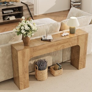 Long Console Table, Wooden Rectangular Sofa Table Behind The Couch, Foyer Hallway Table, Farmhouse Entryway Tables for Bedroom - 1 of 4