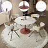 LeisureMod Bristol 35'' Modern Round Dining Table – Durable MDF Top and Wood-Transfer Cherry Steel Base for Kitchen, Dining Room, or Cafes - 2 of 4