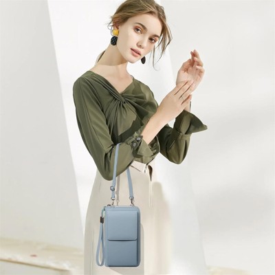 FATMOON Small Crossbody Cell Phone Purse for Women Leather Cellphone Bags Wallet Purses with Multi Card Slots